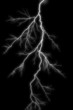 Lightening bolt on black background.