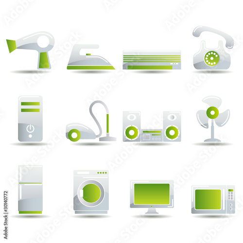 Electrical Appliances on Electrical Appliances Icons Set    Yo   30140772   See Portfolio