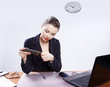 girl with portable drive
