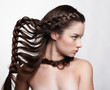 Foto: girl with creative hair-do girl with creative hair-do