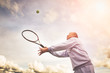 Photo: Senior tennis player Senior tennis player