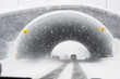 Photo: Winter road tunnel Winter road tunnel