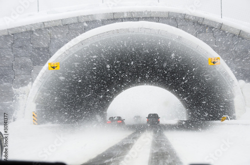 Photo: Winter road tunnel Winter road tunnel