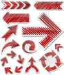 Hand drawn arrows set.