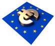 Euro auf Fahne