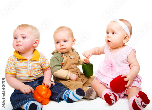 Photo: Three baby friends Three baby friends