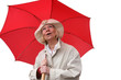 Rentnerin mit Regenschirm 2