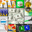 Collage of business images