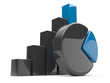 Business diagram 3d. Isolated Business diagram 3d. Isolated