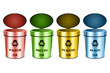 sets of recycle bins