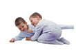 Two young boys playing