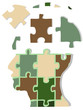Camouflage jigsaw head