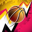 Illustrated modern basketball background with abstraction.
