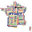 abstract map of france / word cloud abstract map of france / word cloud
