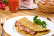Omelet with bacon