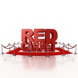 red carpet 3d illustration isolated over white background