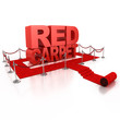 red carpet 3d illustration isolated over white background