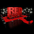red carpet 3d illustration over over background