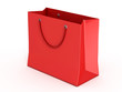 red shopping bag 3d illustration red shopping bag 3d illustration