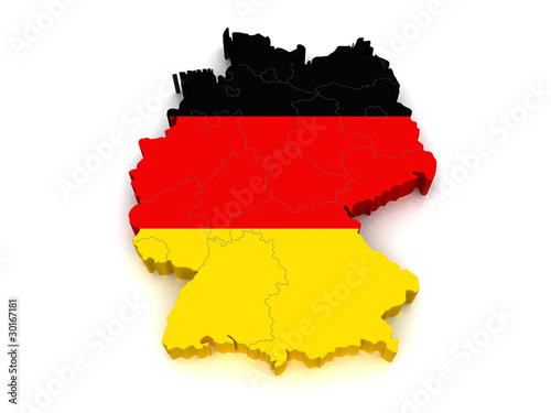 Photo: 3D Map of Germany 3D Map of Germany