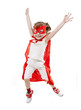 Photo: Superhero girl in a red Superhero girl in a red