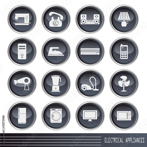 Vector: Electrical Appliances Icons Set Electrical Appliances Icons Set