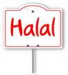 Ecriteau "Halal"