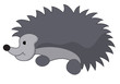 vector illustration of gray hedgehog