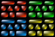 Web buttons set (on black)