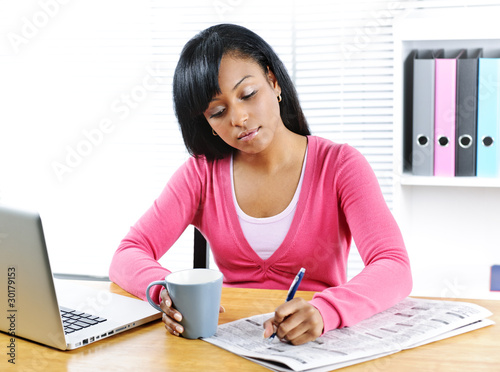 Photo: Young woman looking for job Young woman looking for job