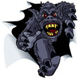 Werewolf tearing through the paper