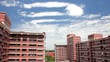 Clouds flloating by HDB and terrace house Clouds flloating by HDB and terrace house