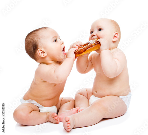 Photo: Eating a roll Eating a roll