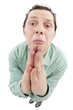 Photo: Funny man with puppy eyes begging Funny man with puppy eyes begging