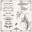 Kalligraphie, vector set, filigran, design elements