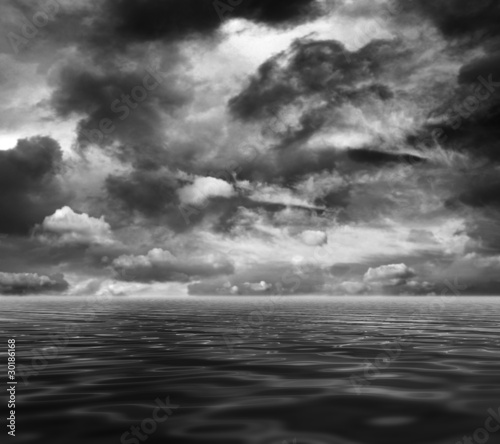 Photo: Dark sea and sky Dark sea and sky
