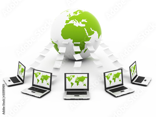 Illustration: Global green Computer Network Global green Computer Network