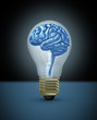 Idea brain light bulb innovation brilliant bright light