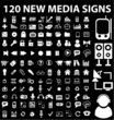 Vektor: 120 new media signs 120 new media signs