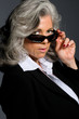 Executive woman looking
