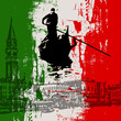 Italian Flag and ventian views