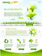 Green eco website template with light bulb