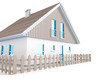 exterior of house in the light tones on white background exterior of house in the light tones on white background
