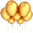 Party balloons total golden. Wealth luxury celebration concept
