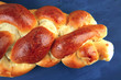 Photo: challah over blue wood challah over blue wood