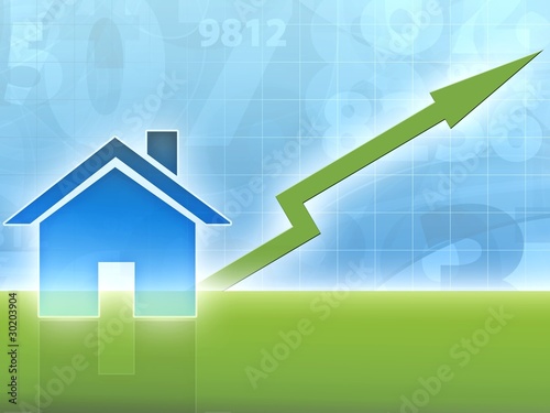Illustration: house property increasing value house property increasing value