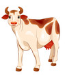happy  ginger cow
