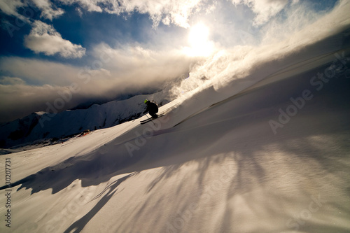 Photo: Winter sunset in mountains Winter sunset in mountains