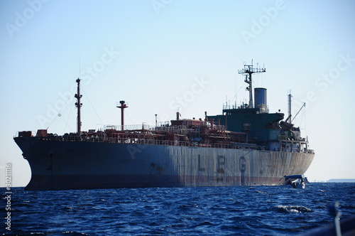 Photo: vessel on sea vessel on sea
