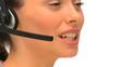 Close up of a businesswoman in a call center